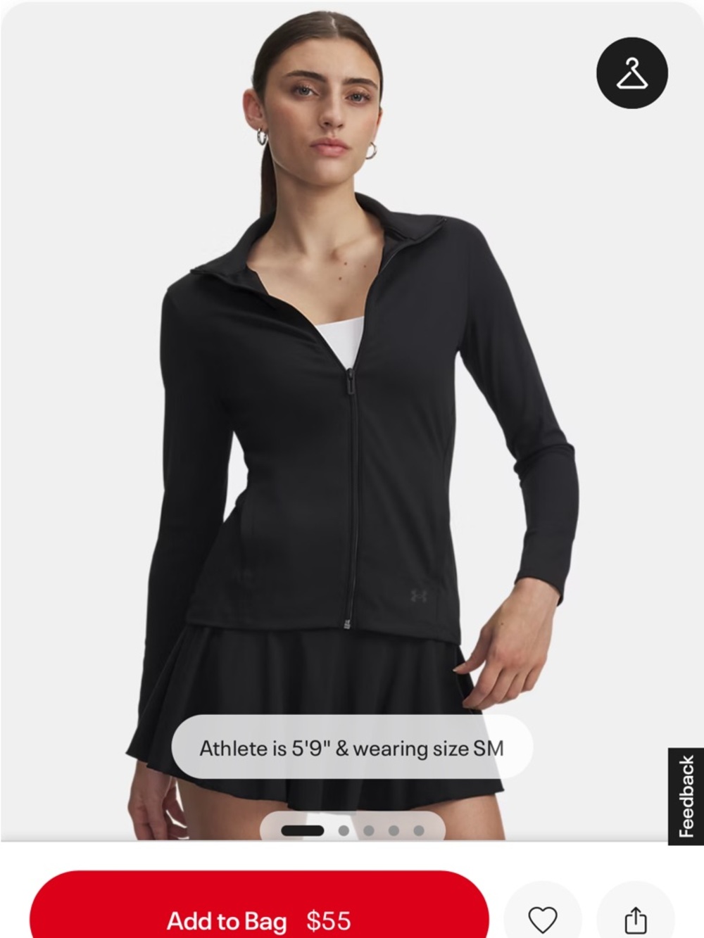 Under Armour Black Full-Zip Lightweight Women's Jacket